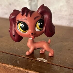 Littlest Pet Shop G5 Oscar Long Brown‎ Cocker Spaniel Dog Olive Eyes # 3655 LPS